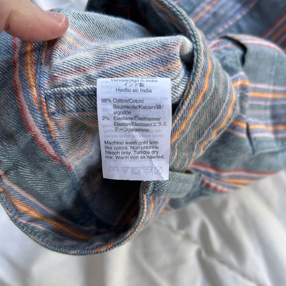 Madewell High Rise Sailor Short Size 24 Striped Multi Color Stretch 3" Inseam - Picture 7 of 7